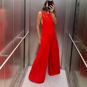 Zara CREPE PALAZZO JUMPSUIT